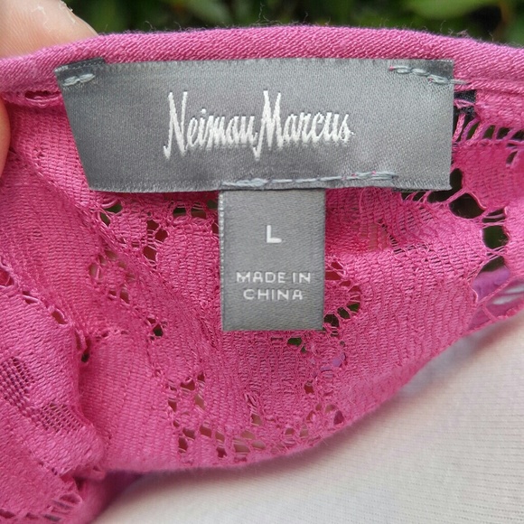 Neiman Marcus summer beachy gauze/lace top LG - Picture 6 of 7
